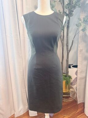 Antonio Melani Black and Green Sheath Dress - Classic Sleeveless Dress